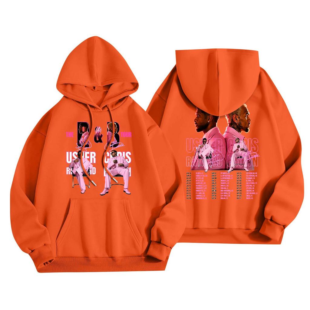 Unisex Casual Letter Print Hoodie Long Sleeve Loose Fit Sweatshirt for Men and Women
