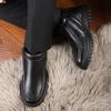 Old man head business platform winter velvet high-top casual men's shoes winter leather pedal leather shoes men's HGH19