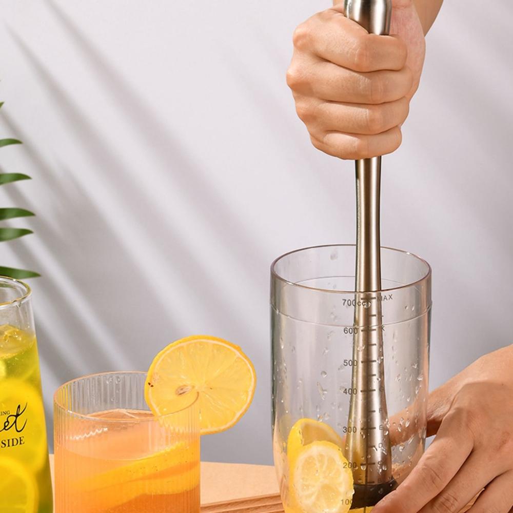 Home Mojito Drink Long DIY Stainless Steel Masher Juice Stirrer Ice Crusher Cocktail Muddler