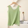 Women's Crew Neck Sleeveless Tank Top Slim Fit Thermal Winter Warm Inner Layering Undershirt