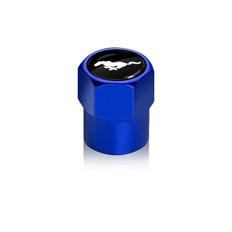 New 2026 Car Sticker 4Pcs Auto Wheel Tire Valve Air Stem Cap Duust Covers Car accessories For Ford Mustang 2015 2017 2018 2005 2