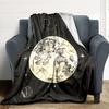 1pc Moon Universe Print Blanket   Lightweight Flannel Throw Blanket For Sofa, Bed, Living Room, Office, Outdoor Travel, Camping