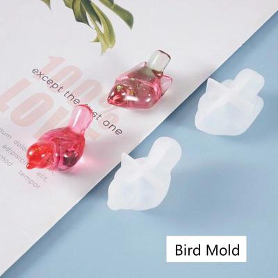 Stampo in silicone trasparente Fiore secco Resina decorativa Artigianato Fai da te Stampo tridimensionale per uccelli Stampi in resina epossidica per gioielli
