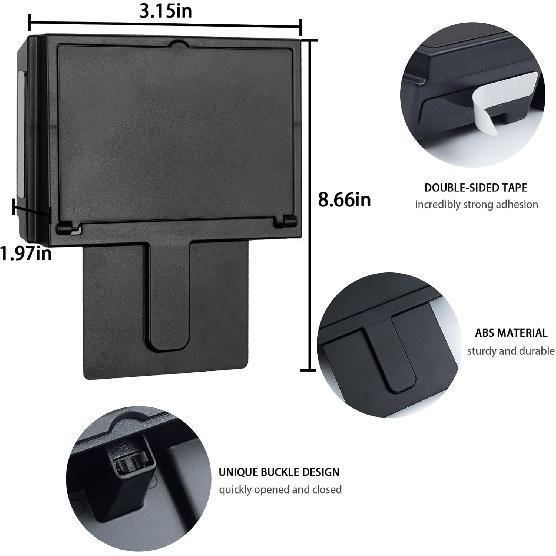 JDMCAR Dold förvaringslåda med en knapptryckning Kompatibel med Toyota 4Runner Tillbehör 2010-2023 2024 Organizer för mittkonsol