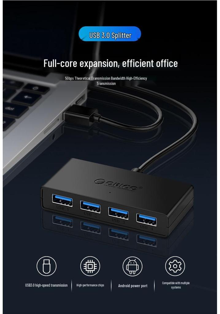 ORICO USB 3.0 Hub with Auxiliary Power Port