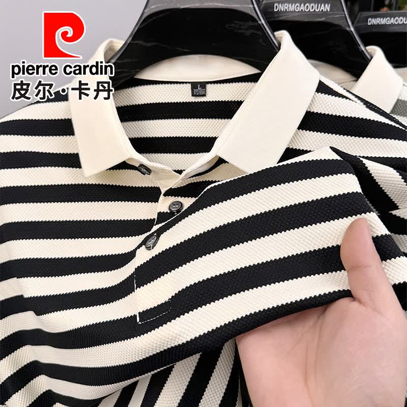 Pierre Cardin Men's Striped Short-Sleeve Polo Shirt