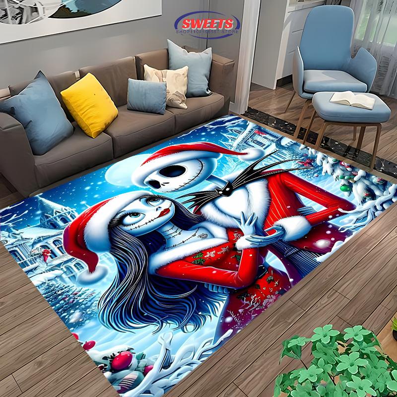 The Nightmare Before Christmas Carpet New Release! Anti-slip Sound Insulation, Rug for Living Room Bedroom, Durable Washable Mat