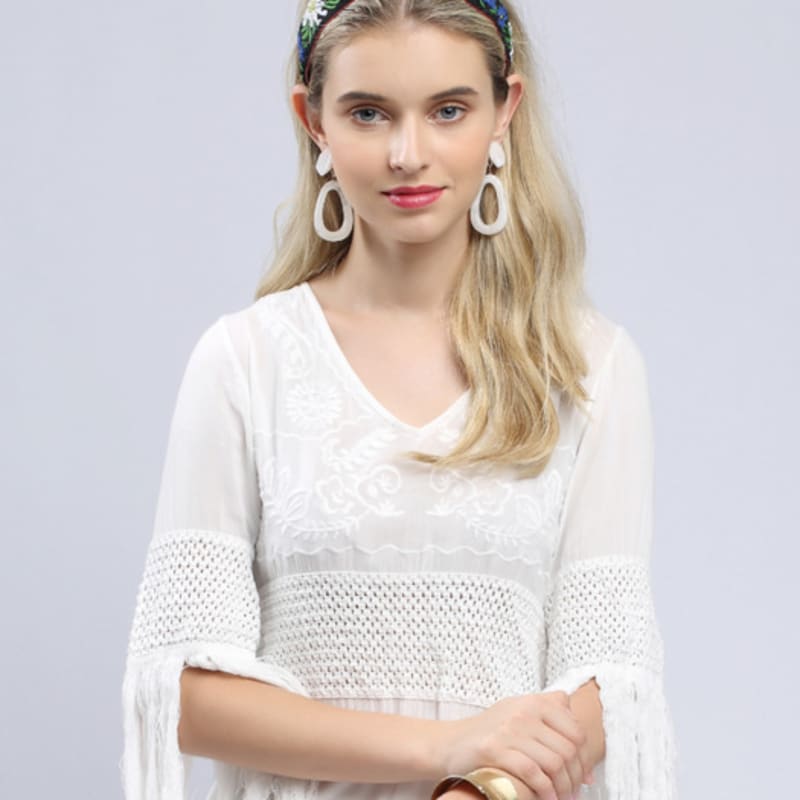 LALA Böhmisches Blumen-Haarband - Schwarz