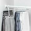 Est Multifunction 5 In 1 Pant Rack Shelves Stainless Steel Clothes Hangers Multi-functional Wardrobe Magic Hanger