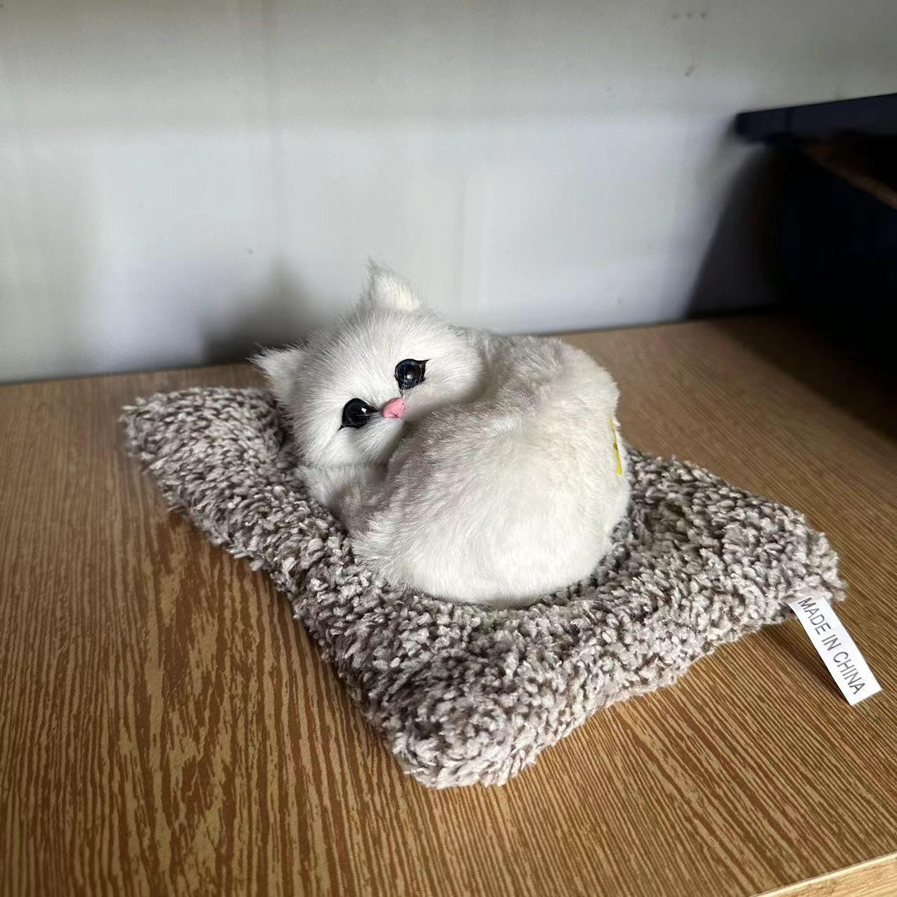 

Фигурка мяукающего кота из бамбукового угля ручной работы для украшения дома или автомобиля