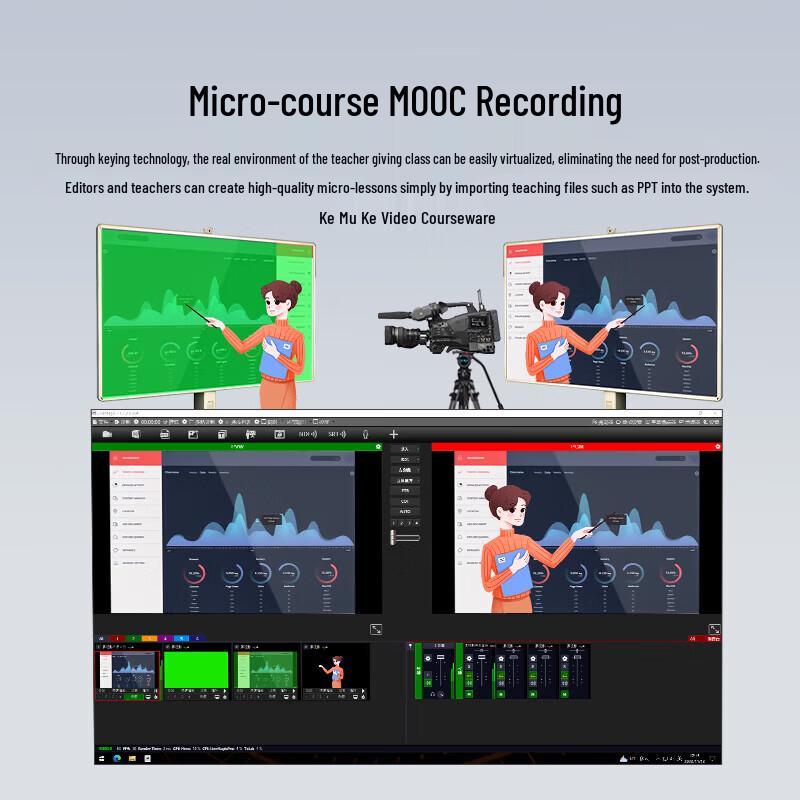 Jiashiying 9900pro Dual-Screen Live Streaming Switcher
