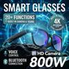 4K Kamera Chytré AI Brýle AI Hlasové Ovládání WiFi Přenos HD Hovory Přehrávání Hudby Detekce Nošení Lehký TR90 Rám IP65 Překlad v Reálném Čase