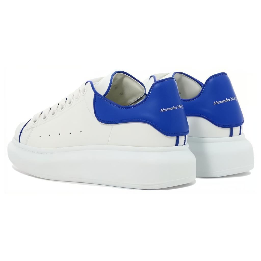 (WMNS) Alexander McQueen IOversized Leather Sneakers 'White Blue' Women's 733003WHJE58806