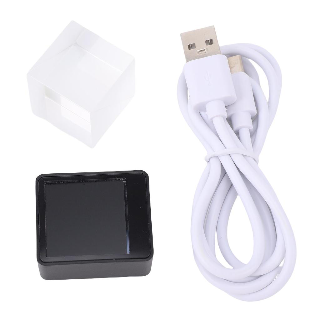 LED Holographic Crystal Cube 3D Photo Display Smart Weather Digital Clock for Desk Car Decoration GIF Animation Photo Album Play