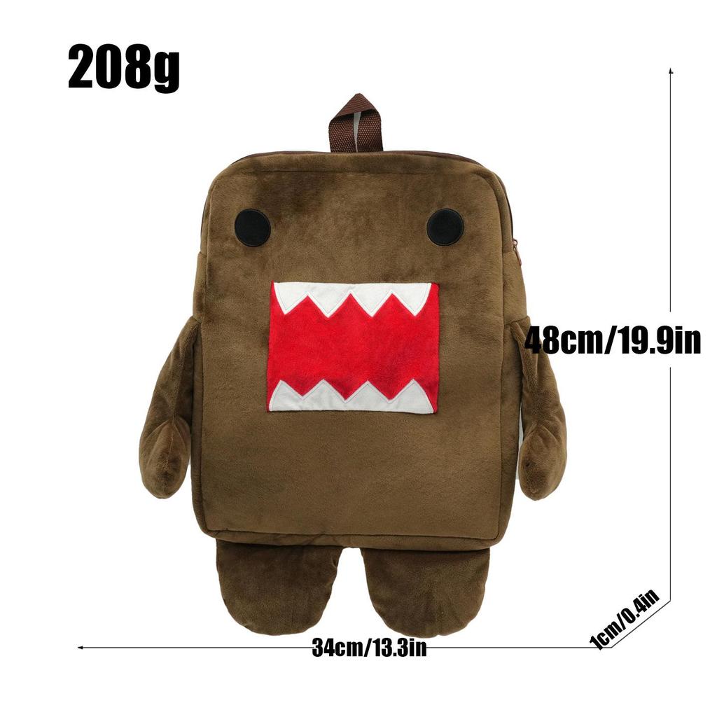 Anime Domo-kun Plush Backpack and Toy Figure