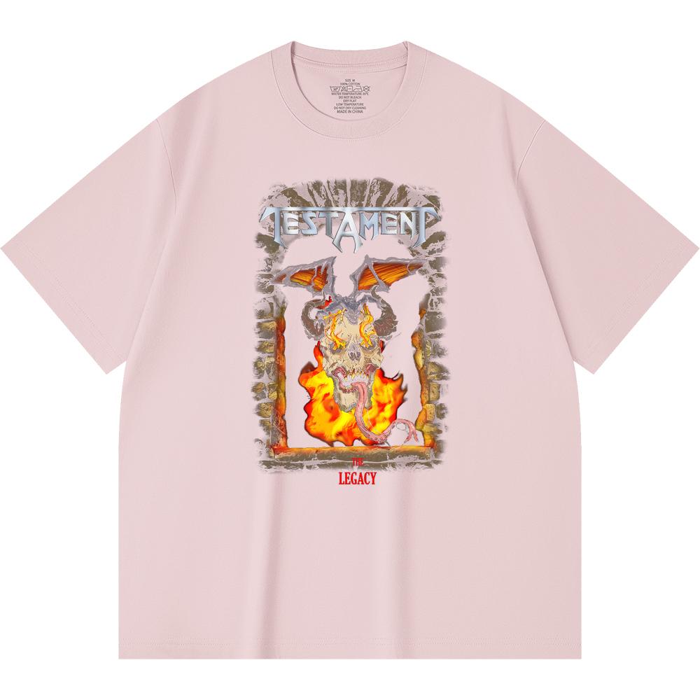 230 g/m² 100% Bavlna T-shirt Heavy Metal Rocková Kapela Tisk Populární Hudby Unisex Těžký Bavlněný T-shirt