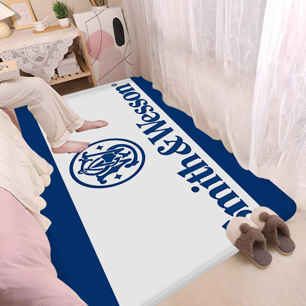 GUN Smith Wesson Door Mat Washable Non-Slip Living Room Sofa Chairs Area Mat Kitchen Bedside Area Rugs