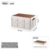 OEING Camping Storage Box with Wooden Lid