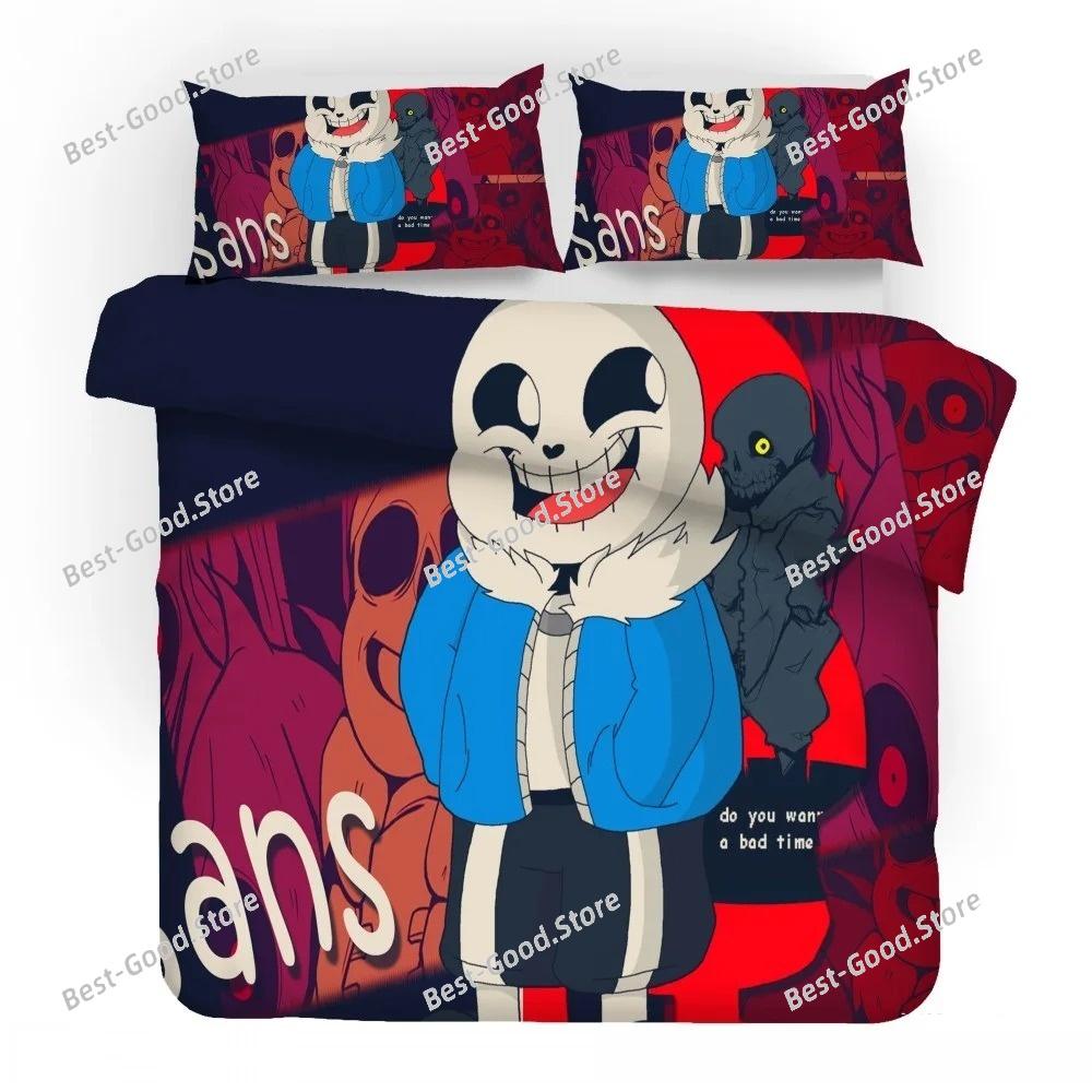 Gra 3D Undertale Sans Pościel Dekoracja Sypialni Wysoka Jakość Poszewka na Kołdrę Tekstylia Domowe Poszewka na Kołdrę Dla Chłopca Dziewczynki Prezenty dla Dzieci