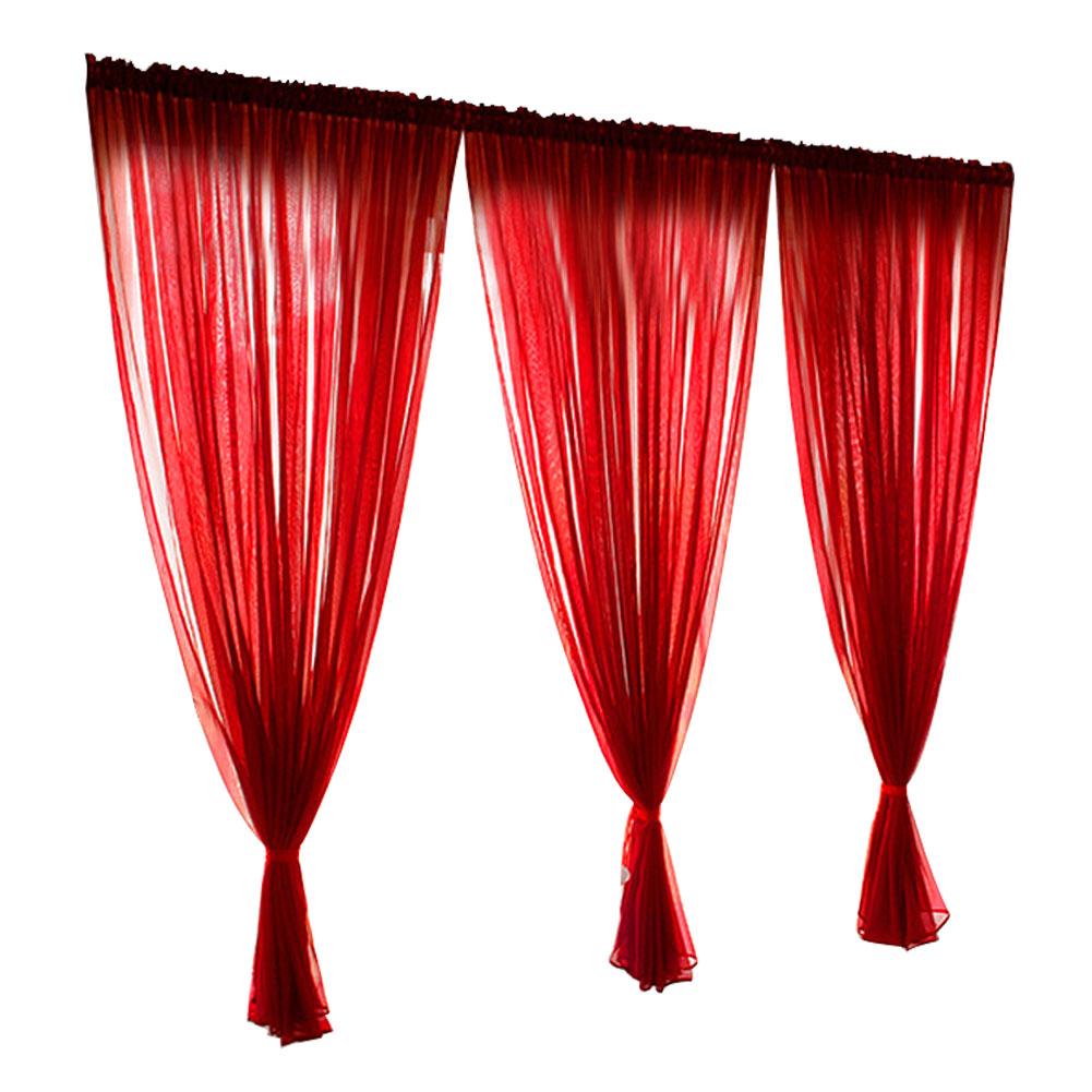 

Simple Style Polyester Window Voile Tulle Curtain Sheer Panels Bedroom Living Room Decor Type 1