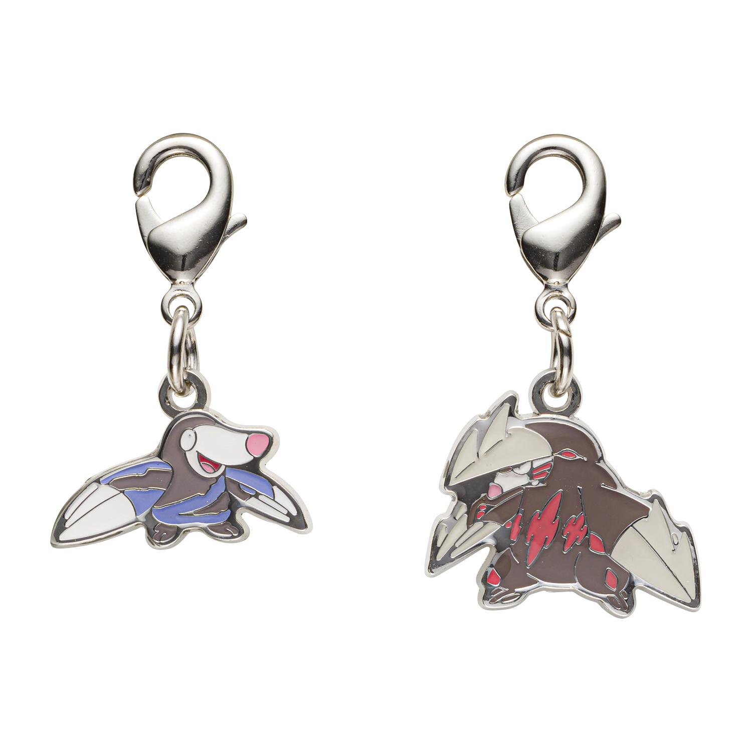 

[Pokemon] Pokemon Center National Pokedex Metal Charm: Drilbur (#529) & Excadrill (#530)