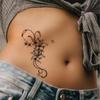 Plain Flower Tattoo Sticker, Waterproof And Long-Lasting, Advanced Sense, Simple And Small, Fresh Waist And Abdomen Tattoo Sticker.