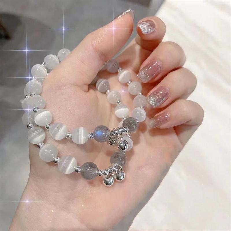 Exquisite Tulip Flower And Cute Rabbit Cherry Blossom Adjustable Bracelet For Women Trendy Party Jewelry