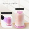2Pcs Color Changing Sewing Thread for Sewing Machine Hand Stitching Night Glowing Yarn Embroidery Thread 550yds Each