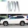 4pcs For Toyota Highlander 2008 -2013 Silver Roof Rack Rail End Cover Cap Shells