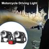2Pcs Fisheye Lens Motorcycle Mini Driving Light LED Headlight Projector  Car Additional Lights