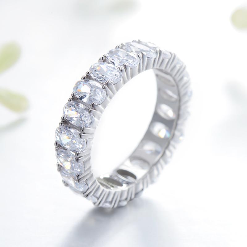 Modian 925 Sterling Silver Classic Oval Sparkling Finger Ring For Women Luxury AAAAA CZ Wedding Engagement Fine Jewelry
