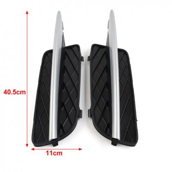 Closed Grid Front Bumper Fog Light Grill Lower W/Silver Trim For BMW X5 E70 X6 R