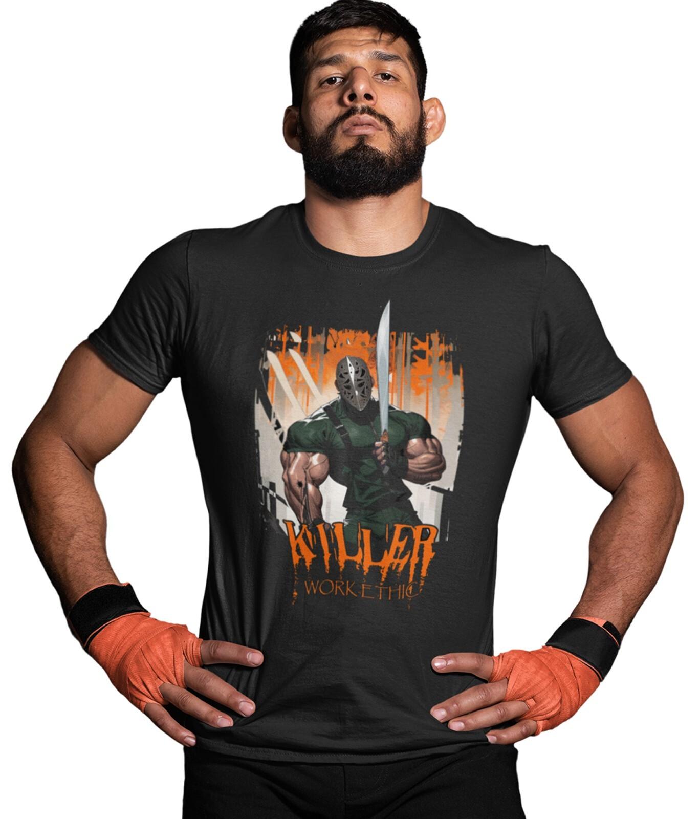 Iron Gods Killer Series Gym Shirt Halloween Shirt Horror Shirt WorkouT-shirt L