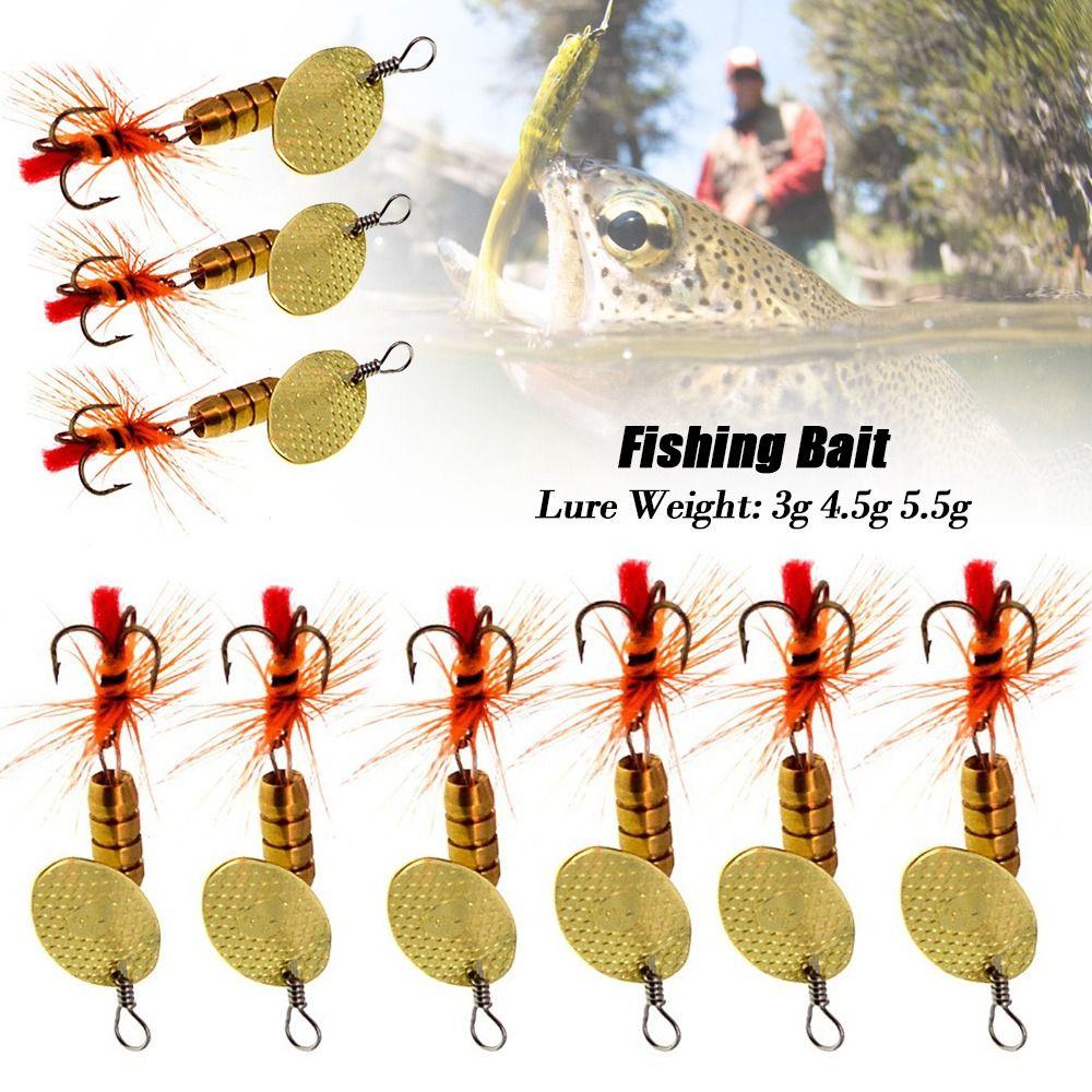 

3 г 4,5 г 5,5 г Вращающийся спиннер с пайетками Снасти Тройной крючок Блесна Металлическая рыболовная приманка Крэнкбейты