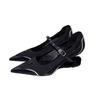 Fashion Heels Women Shoes Special Heel Spliced Heels Women Fashion Shallow Mouth Bow Non-Slip Mary Jane Single Shoes for Women High Heel