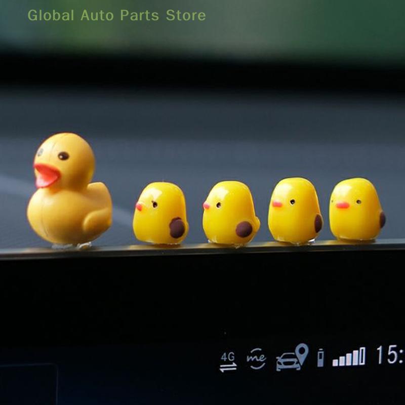 Cute Mini Ducks Car Interior Decoration Auto Rearview Mirror Dashboard Ornaments For Woman Man Gift Car Accessories