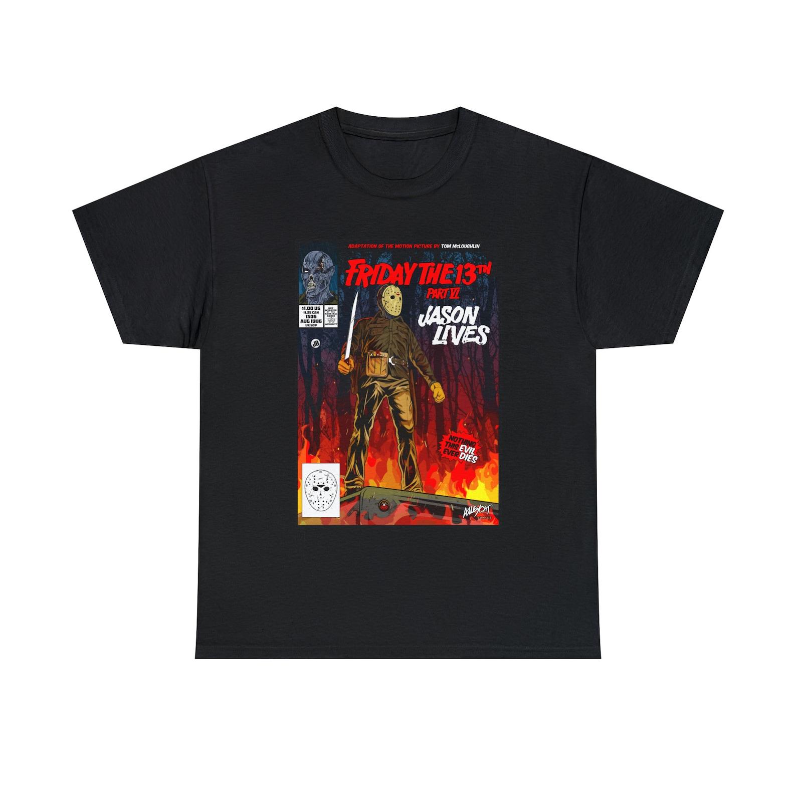 Jason Lives - Friday the 13th Part 6 Vector Gildan Unisex Heavy Cotton Tee 300d.p.i. or higher resolution 110