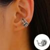 Brinco de Orelha Inlaid Entrelaçado Multicamadas Sem Perfuração Joia de Orelha Brilhante para Mulheres Acessório de Decoração para Festa da Moda