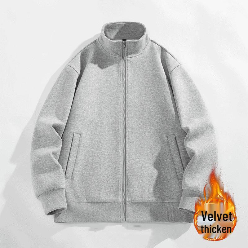 Men’s Trendy American Brand Heavyweight Zipper Hoodie - Spring/Autumn Season