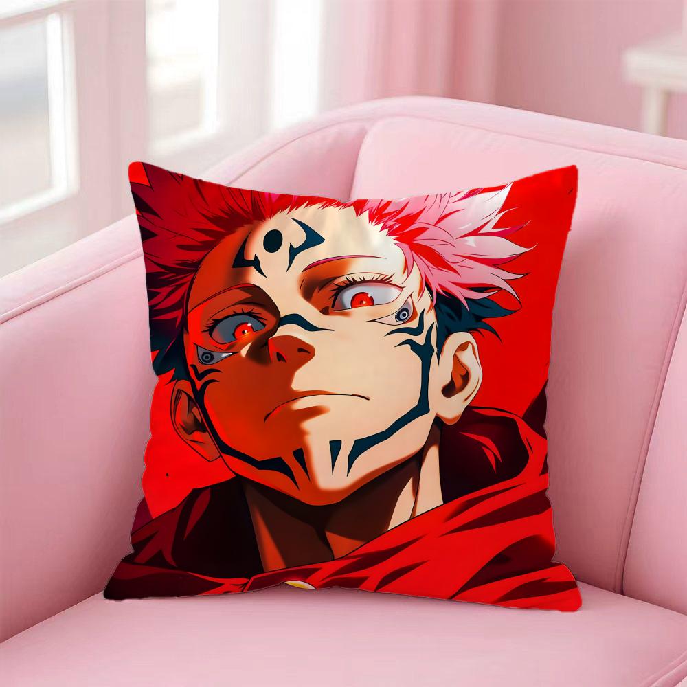 Popular JJujutsu Kaisenful Cushion Cover Premium SkinFriendly Pillow Case MultiPurpose for Home Office Travel