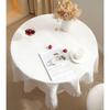 Cotton Linen Jacquard Geometry Square Tablecloth for Square/Round Tables Farmhouse Fringe Decorative Table Cloth Dust Proof Table Cover