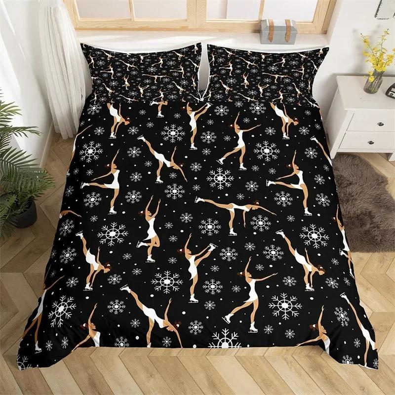 Gymnastik Sport Bettbezug Set Regenbogen Aquarell Batik Queen Bettwäsche Set Mikrofaser Cheerleading Bettdeckenbezug für Yoga-Liebhaber