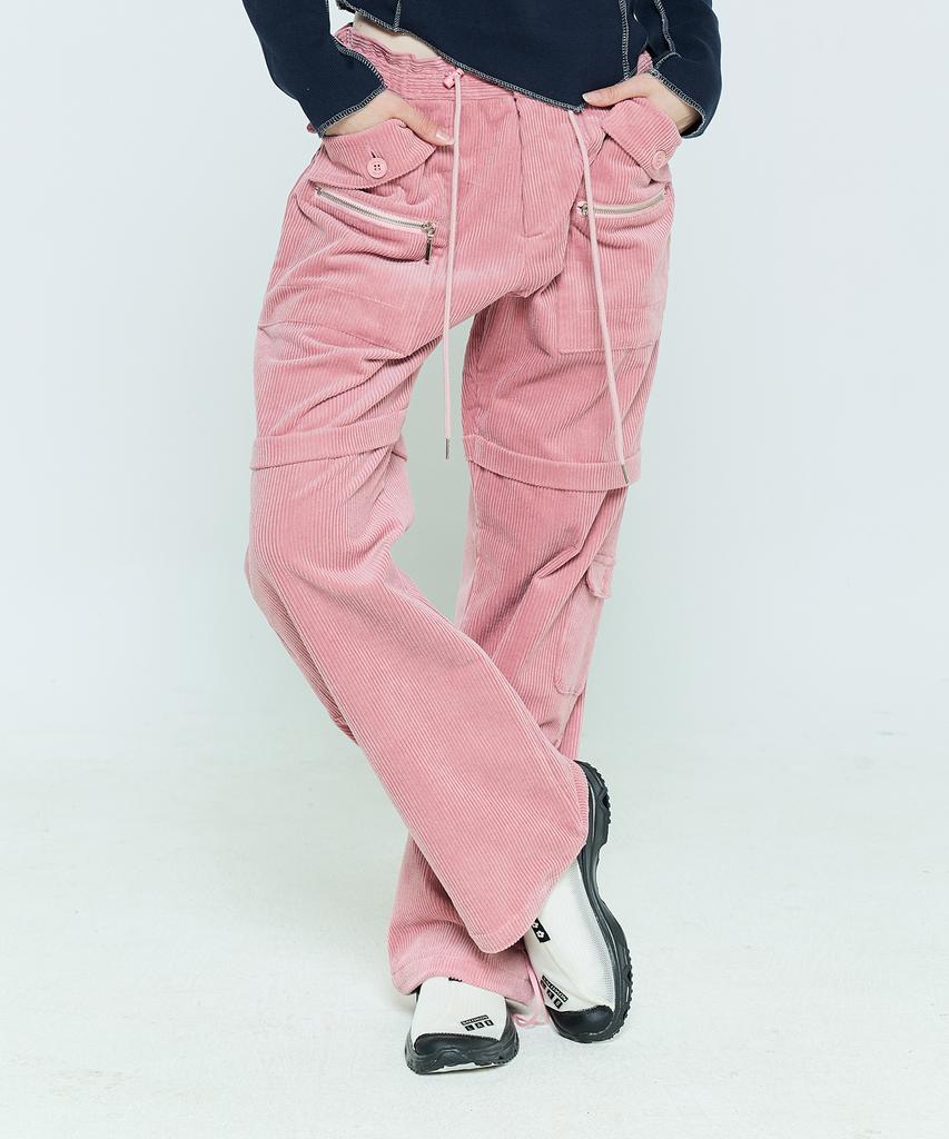 LARTIGENT L6 Corduroy Pocket Pants(Pink)