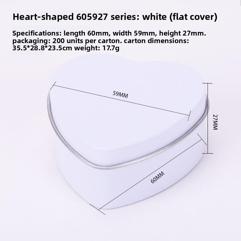 Tinplate Small Jewelry Heart-shaped Iron Can Tinplate Box Badge Small U Disk Iron Box