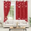 Merry Christmas Curtains Festival Home Interior Set Double Layer Windows Suitable Bedroom Light Blocking Made Of Polyester Decor Window Treatment