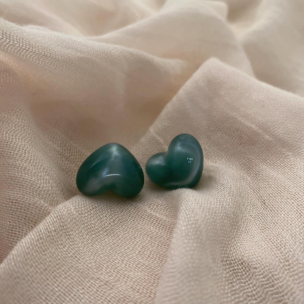 Candy-Colored Stud Earrings Exaggerated Vacation Style Versatile Smudge Round Korean Sweet Fashion Earrings Personalized Simple Earrings
