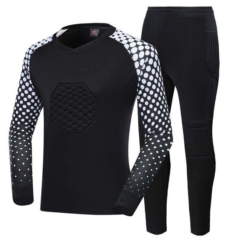 Football goalkeeper uniform goalkeeper uniform, goalkeeper long-sleeved shorts suit, football jersey dragon gate suit suit suit with trousers