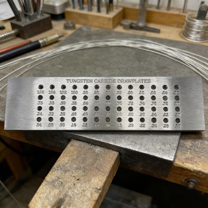 Carbide Wire Drawplate 52 Hole Round Shape 0.04-0.45mm/0.04-0.8mm/0.04-1.6mm Jeweller Draw Plate Crafting Replacement