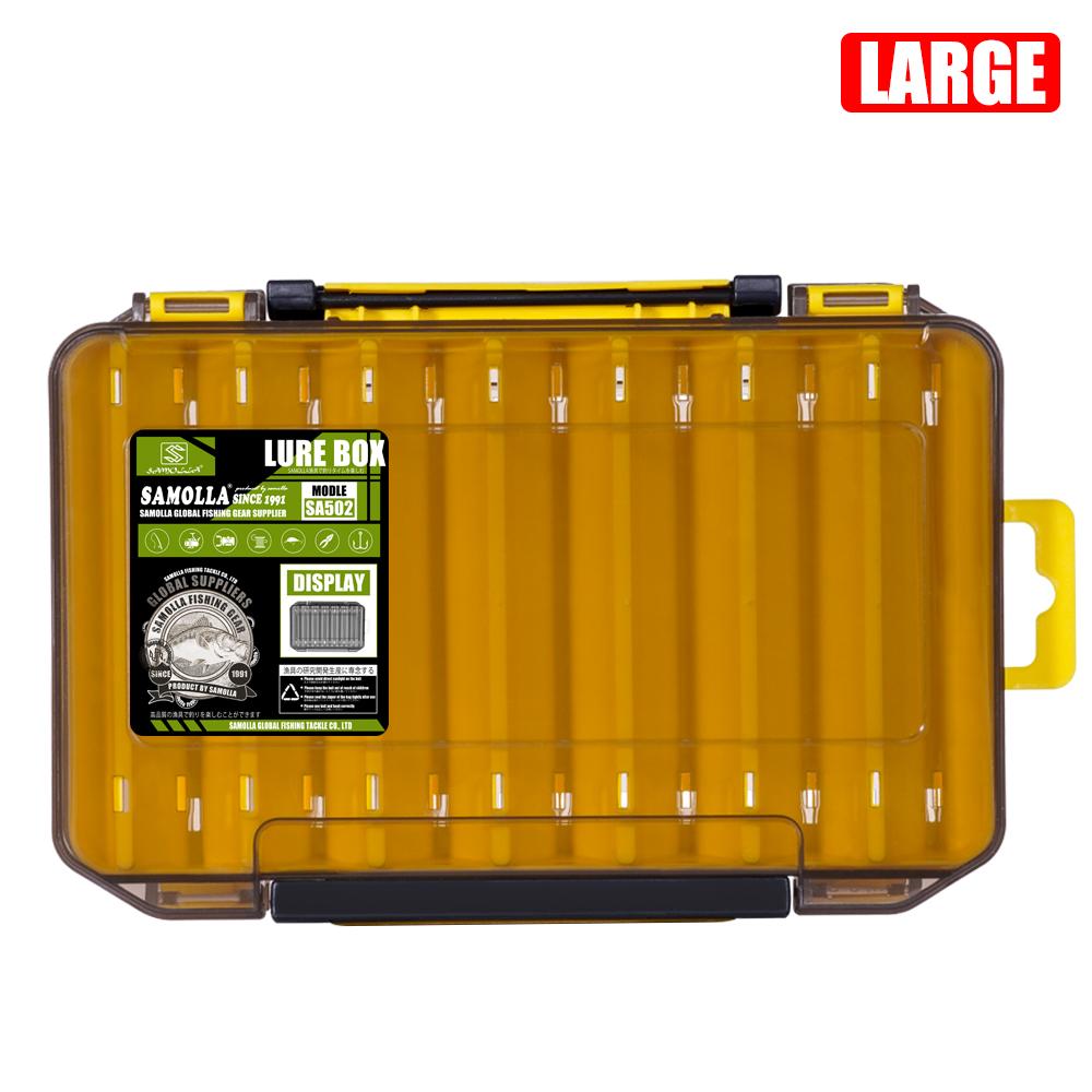 Boîte de pêche compacte double face - Optimisez la pêche avec un organisateur durable et polyvalent pour leurres, hameçons et appâts
