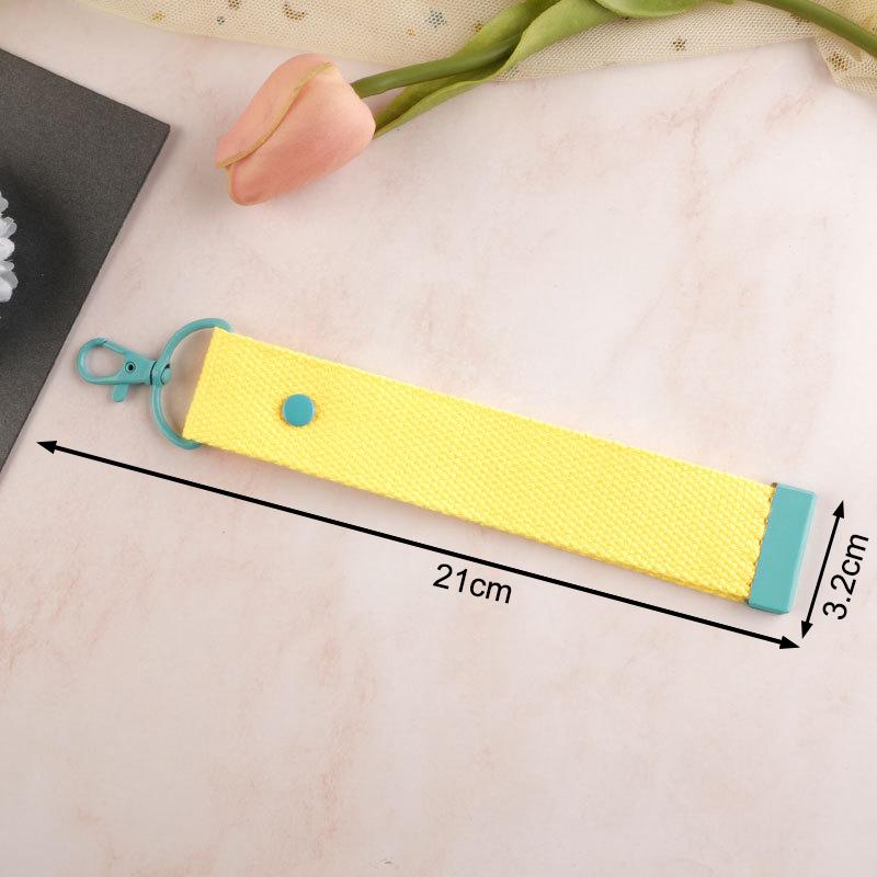 Baumwoll-Schlüsselanhänger-Lanyard Autoschlüssel Canvas-Riemen Schlüsselanhänger Schultasche Rucksack Anhänger Schlüsselkette Handgelenkschlaufen